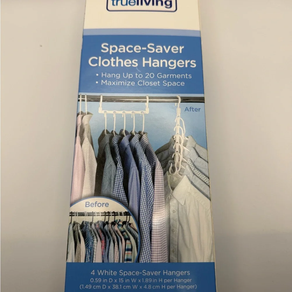 True Living Space-Saver Clothes Hangers brand new in box